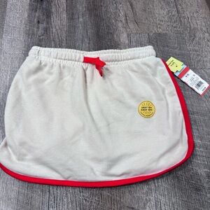 Cat & Jack Cream and Red Skort
